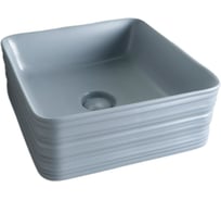 Раковина Gid Gm965 накладная, серая матовая, 38.5x38.5x13.5 53338