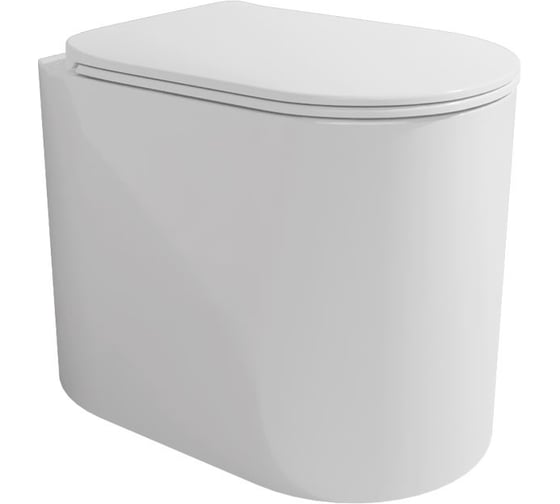 Унитаз Flaminia Astra Plus 520х350хh420 мм, напольный, приставной, с системой GoClean, слив универсальный, керамика, цвет белый AS117RG 1