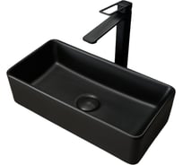Раковина Gid Bm1104 накладная, черная матовая, 46x23x12 53359