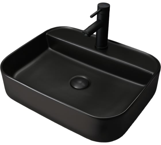 Раковина Gid Bm9550 накладная, черная матовая, 50x40x11 53364 1