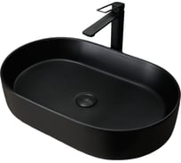 Раковина Gid Bm1479 накладная, черная матовая, 61x38.5x12 53354