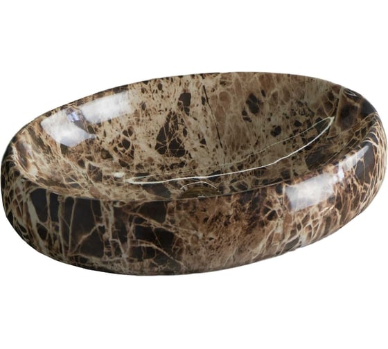 Раковина Gid Mnc168 накладная, под камень глянцевая, 60x41x15 54409 1