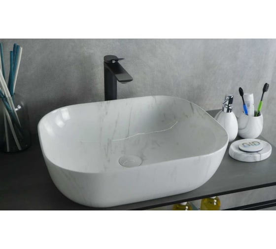 Раковина Gid K397D9 накладная, под камень глянцевая, 50x40x14 53322 1