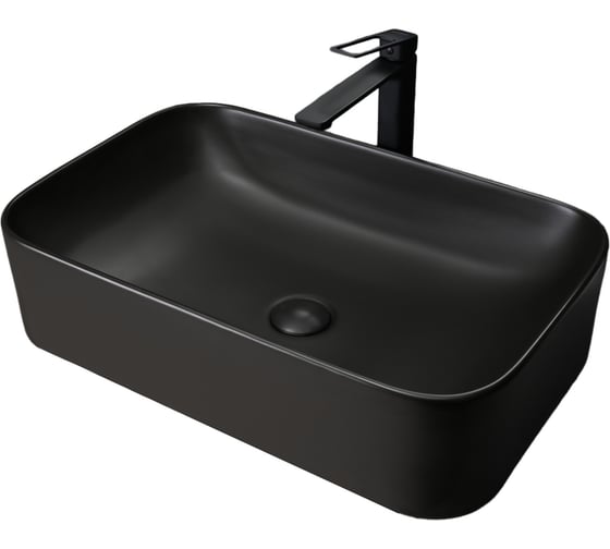 Раковина Gid Bm9599 накладная, черная матовая, 61x38x15 53366 1