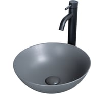 Раковина Gid 9081gnm накладная, серая матовая, 36x36x14 53404