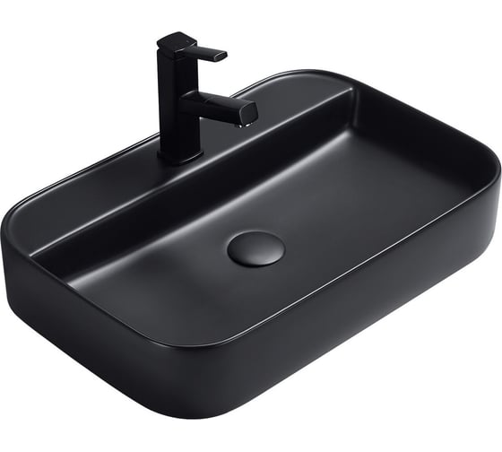 Раковина Gid Bm9660 накладная, черная матовая, 60x40x11 53376 1
