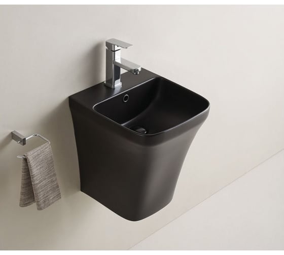 Раковина Gid Nb102bm подвесная, черная матовая, 36.5x40x45.5 62209 1