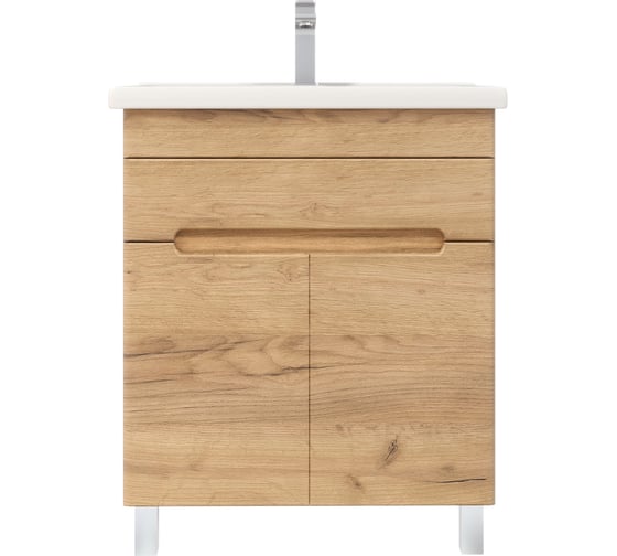 Раковина с тумбой Ruvann Ника Голд Крафт 70 (R) напольная комплект (Миранда) (Модена ) в разборе Т.NIKA-GK.П-70НР-KIT-MIR 1