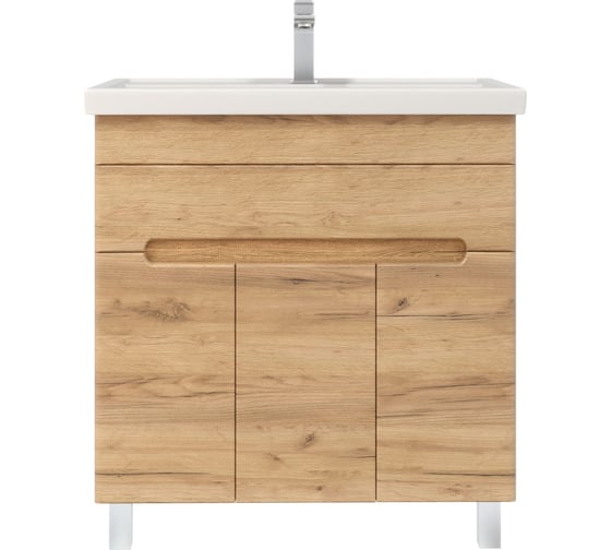 Раковина с тумбой Ruvann Ника Голд Крафт 80 (R) напольная комплект (Фостер) (Модена ) в разборе Т.NIKA-GK.П-80НР-KIT-FOS 1