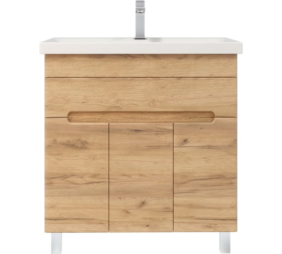 Раковина с тумбой Ruvann Ника Голд Крафт 80 (R) напольная комплект (Модуо) (Модена ) в разборе Т.NIKA-GK.П-80НР-KIT-MOD 1