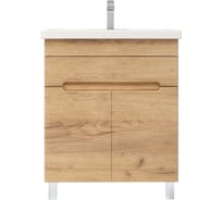 Тумба RUVANN с раковиной NIKA 70 + Фостер 70 в ванную напольная, Голд крафт Т.NIKA-GK.П-70НР-KIT-FOS