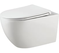 Унитаз подвесной безободковый Agger TORNADO, сиденье с микролифтом AT12150