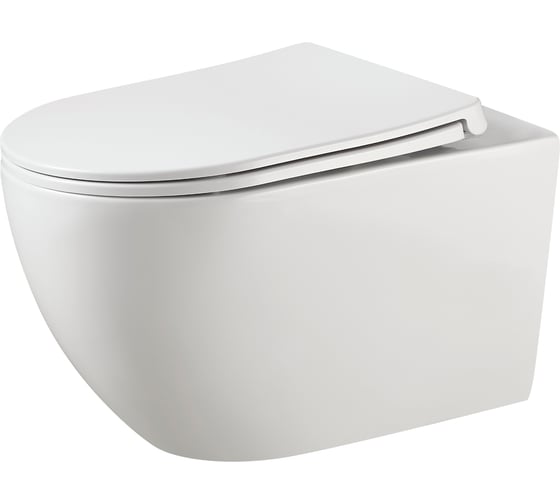 Унитаз подвесной безободковый Agger TORNADO, сиденье с микролифтом AT12150 1