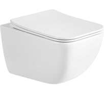 Унитаз подвесной BOND смыв торнадо безободковый белый с сиденьем с микролифтом F16-10