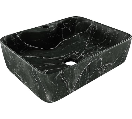 Раковина для ванной накладная Teymi Helmi S 48 черный мрамор T50262 ЦБ-00284758 1