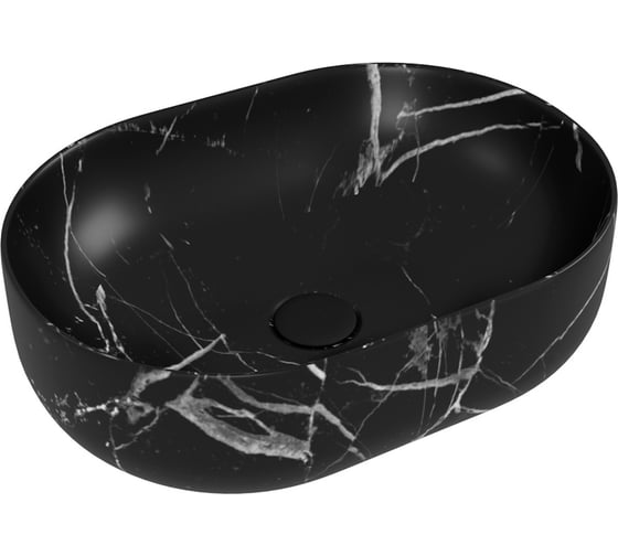 Накладная раковина для ванной Teymi Solli 48 artceramic цвет мрамор черный матовый T50387 ЦБ-00272529 1