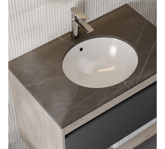 Мебельная раковина для ванной Teymi врезная Lori V 47 белая T52335 T52335 ЦБ-00284669 1