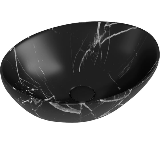 Накладная раковина для ванной Teymi Lori 40 цвет мрамор черный матовый T50483 ЦБ-00271360 1