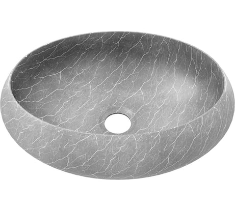 Раковина для ванной накладная Teymi Laina 48 цвет мрамор серый матовый T51303 ЦБ-00271358