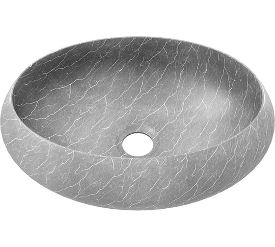Накладная раковина для ванной Teymi Laina 48 цвет мрамор серый матовый T51303 ЦБ-00271358 1