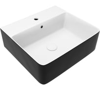 Раковина для ванной накладная Teymi Helmi 46 Duo черно-белый глянец T50271 ЦБ-00271356