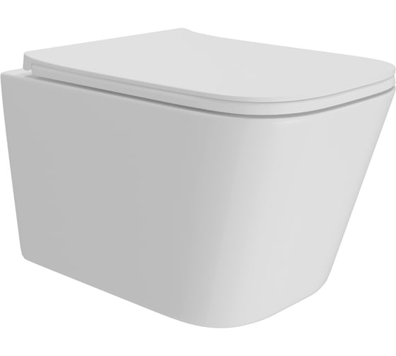 Унитаз подвесной Teymi безободковый с быстросъемным сиденьем микролифт Helmi Pro T40307 ЦБ-00272661 1