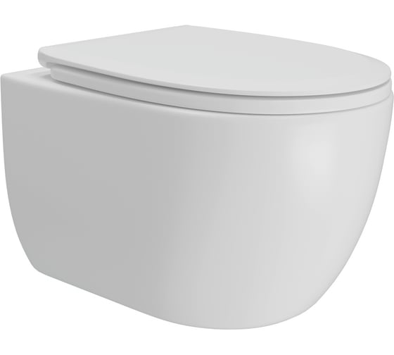 Унитаз подвесной Teymi торнадо безободковый с быстросъемным сиденьем микролифт Lori Vortex T40502 ЦБ-00272467 1