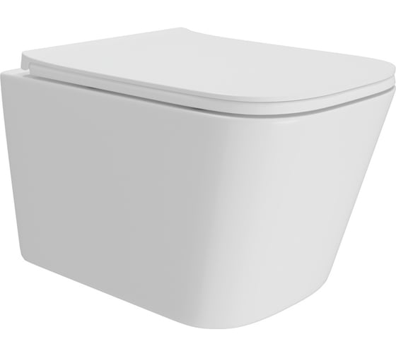 Унитаз подвесной Teymi торнадо безободковый с быстросъемным сиденьем микролифт Helmi Pro Vortex T40310 ЦБ-00284518 1