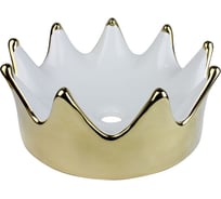 Раковина-чаша BRONZE DE LUXE Queen 400х400х165 мм, золотая (белая внутри) 4042WG