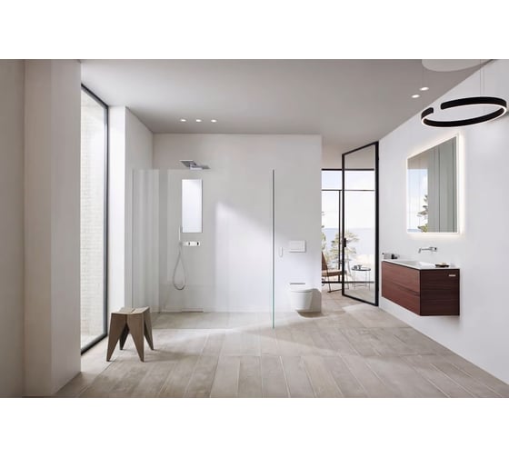 Подвесной унитаз-биде Geberit AquaClean Sela NEW, панель глянцевый хром 146.224.21.1 00000068231