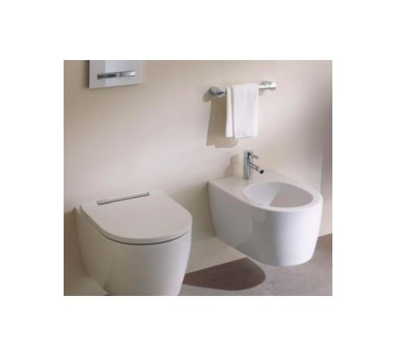 Подвесное биде Geberit ONE KeraTect white, глянцевый хром 500.690.01.1 00000086060