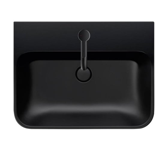 Раковина Duravit Happy D.2 Plus 600х460 мм, керамическая крышка слива, цвет Anthracite Matt 00000075293 2360601300