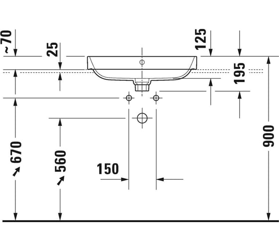 Раковина Duravit Happy D.2 Plus 600х460 мм, керамическая крышка слива, цвет Anthracite Matt 00000075293 2360601300