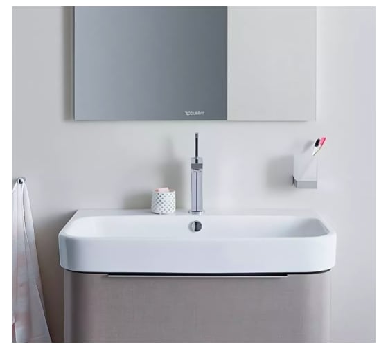Раковина для мебели Duravit Happy D.2 650х505 мм, хром, 1 готовое отверстие под смеситель 00000030670 2318650000