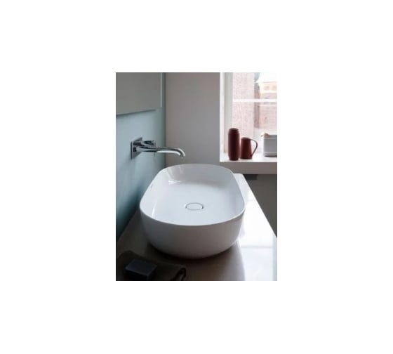 Раковина Duravit Luv 600х400 мм, выпуск с керамической крышкой, без перелива 00000055570 379600000