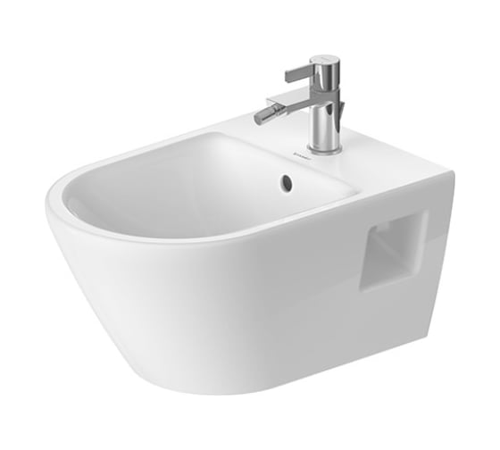 Подвесное биде Duravit D-Neo 370х540 мм, 1 отверстие под смеситель, с переливом 00000090438 2295150000