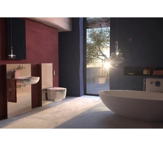 Подвесной унитаз-биде Geberit AquaClean Mera Comfort хромированная вставка 146.214.21.1 00000052740