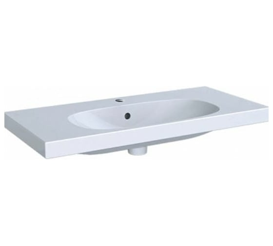 Раковина Geberit Compact, 900x420 мм, с отверстием под смеситель, с переливом 500.633.01.2 00000075388 1