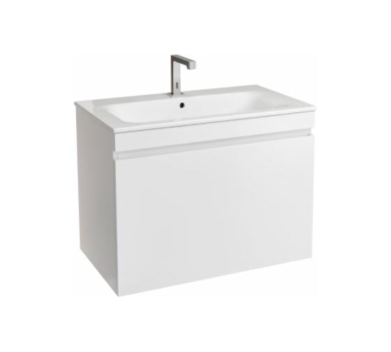 Мебельная раковина Geberit Renova Plan Slim 80x48 см, с отверстием под смеситель 122280000 00000072306
