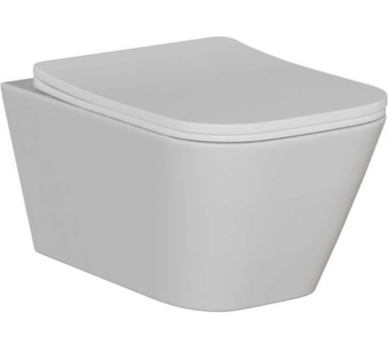 Унитаз подвесной безободковый WAVE EGO Tornado3.0 сиденье дюропласт, быстросъемное, белый глянец XL 557189 1