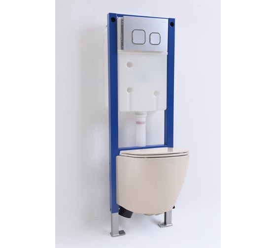 Комплект Alcora Encanto CO DP инсталляция Grant SLIM кнопка chrome 0460108+SLIM3523CHROME 1