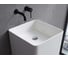 Отдельностоящая напольная раковина UNI-FLOW KUBE белый матовый FS502-400 Matt White 4