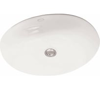 Раковина встраиваемая снизу JACOB DELAFON Caxton 49x41 см, белая, с отверстием перелива 00000092714 E2210-0