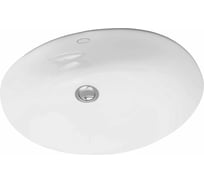 Раковина встраиваемая снизу JACOB DELAFON Caxton 55x44 см, белая, с отверстием перелива 00000092715 E2211-0