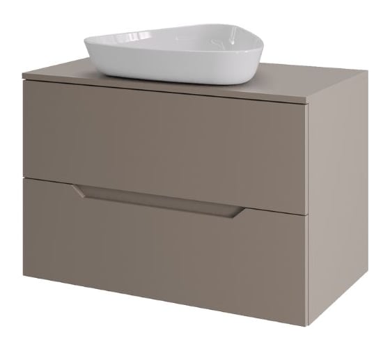 Подвесная тумба с раковиной Orange Line Li-70TuLMDF+B07-500W 70 см, латте/белый X204429999 1