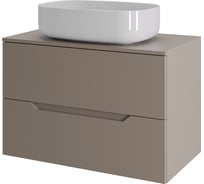 Тумба с раковиной подвесная 70 см ORANGE латте/белый Line Li-70TuLMDF+B07-540W