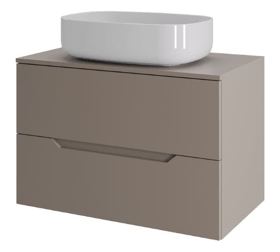 Подвесная тумба с раковиной Orange Line Li-70TuLMDF+B07-540W 70 см, латте/белый X211274999 1