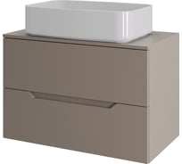 Тумба с раковиной подвесная 70 см ORANGE латте/белый Line Li-70TuLMDF+B07-600W