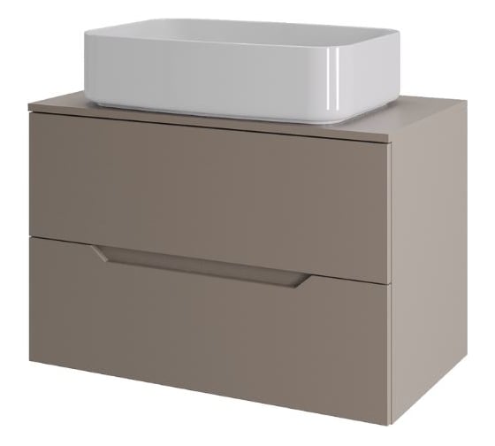 Подвесная тумба с раковиной Orange Line Li-70TuLMDF+B07-600W 70 см, латте/белый X212249990 1