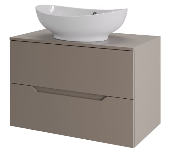 Подвесная тумба с раковиной Orange Line Li-70TuLMDF+B08-585w 70 см, латте/белый X222458999 1